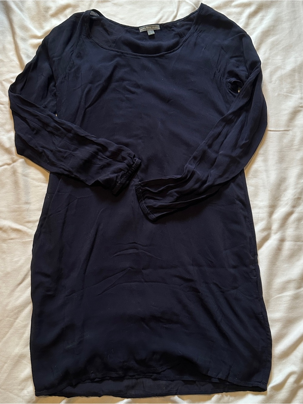 James Perse Black Long Sleeve Women's Dress